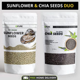 SunFlower Seeds & Chia Seed Duo: Nutrient Powerhouse (250g each)